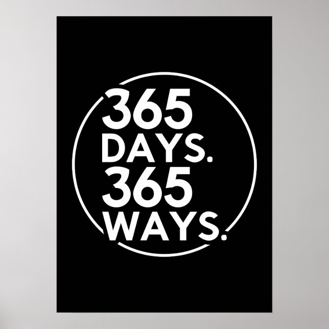 Poster 365 Dias, 365 Maneiras - Sucesso, Gym, Hustle, Gri (Frente)