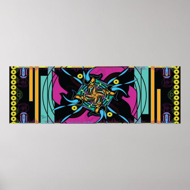 Poster 36" x 12" EPD: Ponte Luz Arco-Íris Lemuriana (Frente)