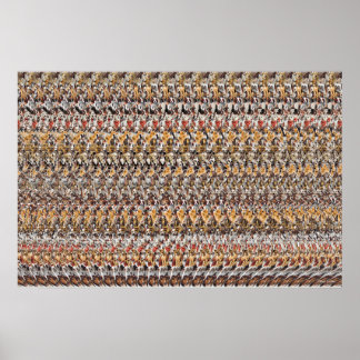 Pôster 36" x 24" "Puppies Playing" 3-D Magic Eye®