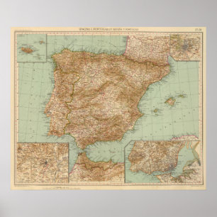 Pôster 3738 espanha, Portugal