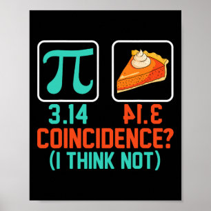 Poster 3.14 Coincidência De Pizza Não Acho Engraçada O Gr