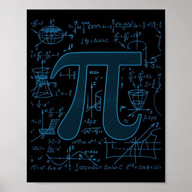 Poster 3.14 Pi Day Math Physics Irrational Number Circumf (Frente)