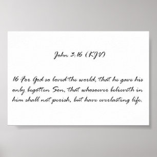 Pôster 3:16 de John (KJV)