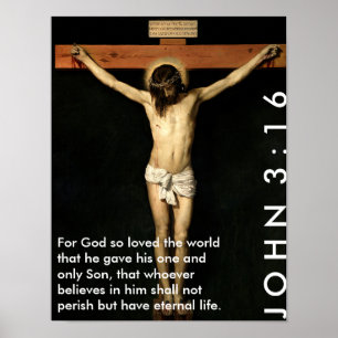 Pôster 3:16 de John - para o deus amou assim o mundo…