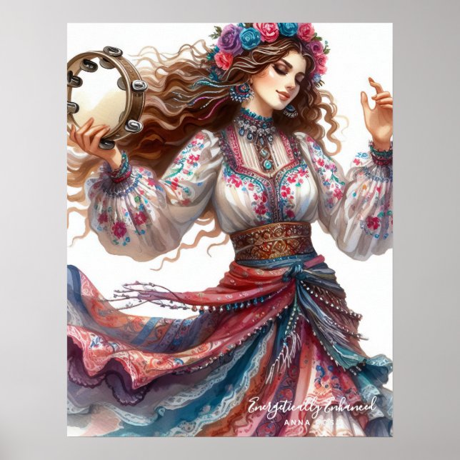 Poster *~* 3 A100 Dançarina Psicótica Boho Gypsy (Frente)