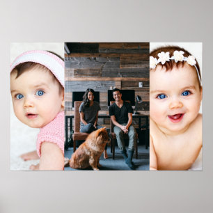 Poster 3 Colagem de Fotos Personalizada