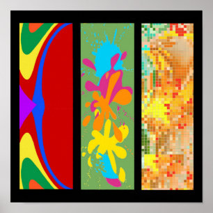 Poster 3 cores do painel