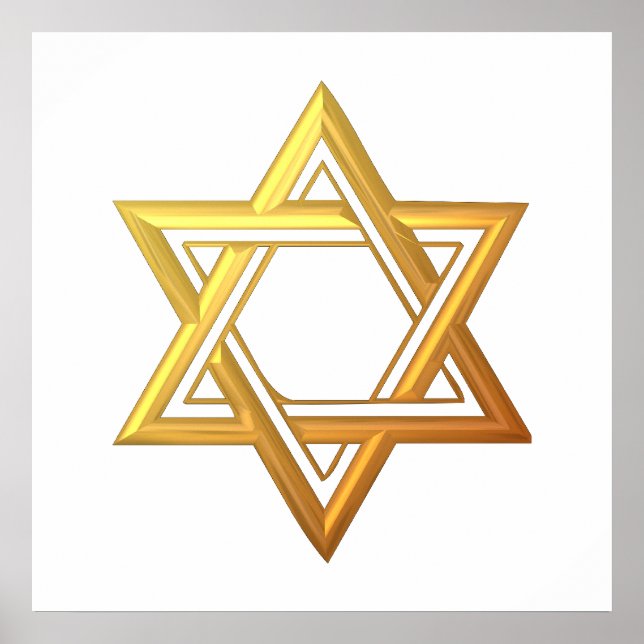 Poster "3-D" Golden Star of David (Frente)