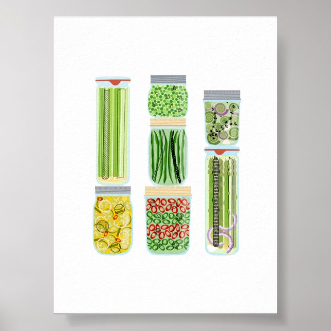 Poster 3 Jars de latas de Comida (Frente)