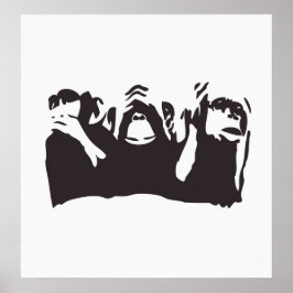 Poster 3 macacos sábios!