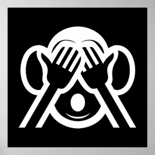 Poster 3 Macacos Sábios Mizaru 見 ざ る Ver NO Mau Em