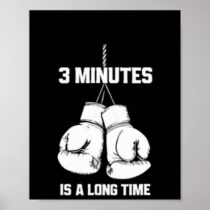 Poster 3 Minutos É Um Longo Tempo Engraçado Boxe Kickboxi