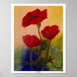 Poster 3 Poppies