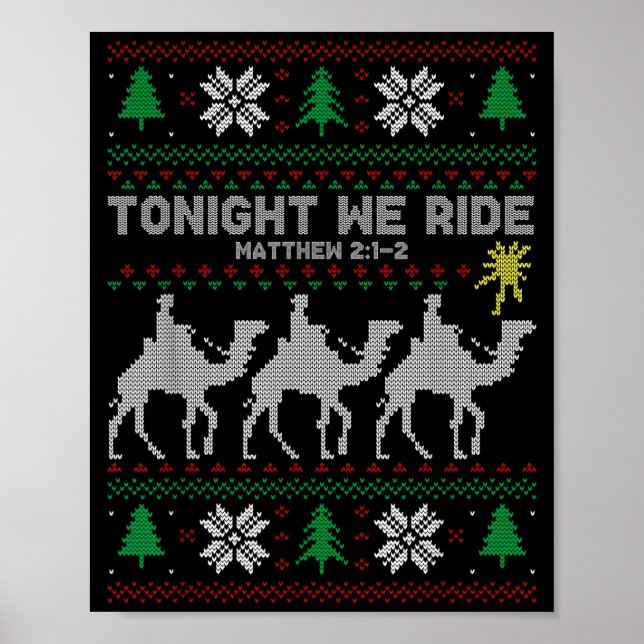 Poster 3 Wise Men Tonight We Ride Christmas  (Frente)