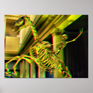 Pôster "3D a guarda florestal solitária monta outra vez"