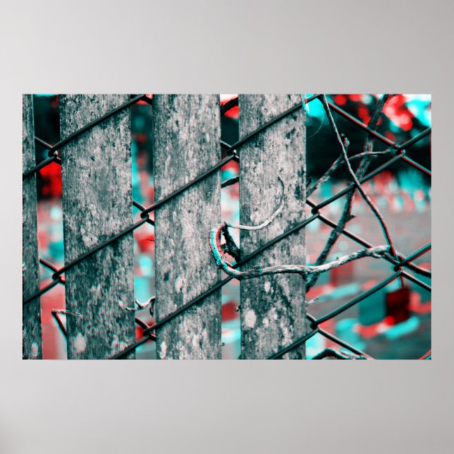 Pôster 3D Graveyard Fence (Frente)