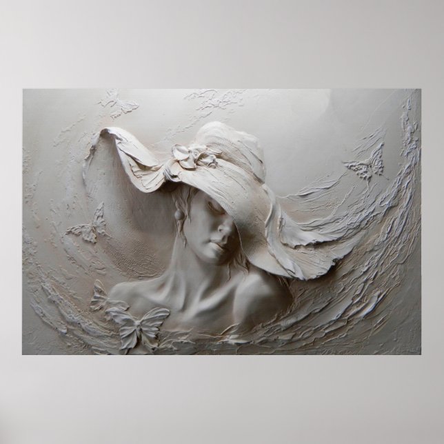 Poster 3d ilusão mural de parede 3d,fundo,arte,mural,flo (Frente)