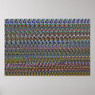 poster 3D "Invisível" de 36" x 24" por Magic Eye®