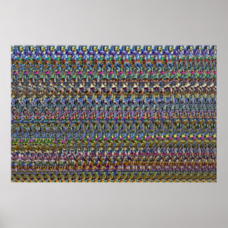 poster 3D "Invisível" de 36" x 24" por Magic Eye®