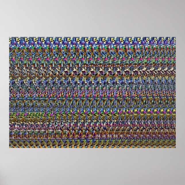poster 3D "Invisível" de 36" x 24" por Magic Eye® (Frente)