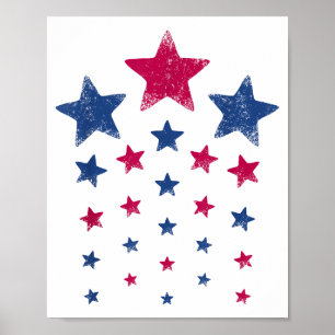 Poster 4º de julho Mulheres Homens Crianças Cuta Estrela