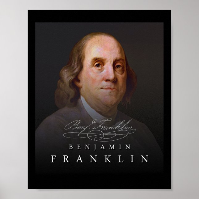 Poster 4º fundador Ben Benjamin Franklin Tee (Frente)