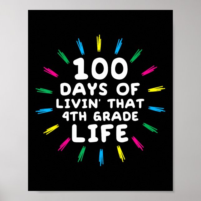 Poster 4º Grau de Vida 4º Grau 100 Dias de Escola (Frente)