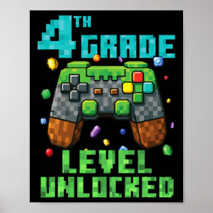 Poster 4º Nível Desbloqueado Controle de VideoGame de Vol