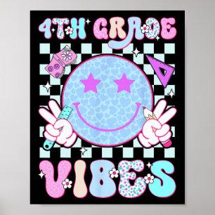 Poster 4º Vibrações da Quarta Série Rosto Sorridente De V