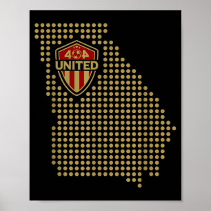 Poster 404 Unidos Atlanta Camisa de Fã de Futebol Jersey