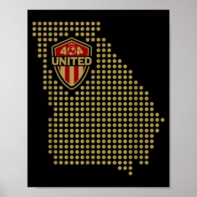 Poster 404 Unidos Atlanta Camisa de Fã de Futebol Jersey  (Frente)