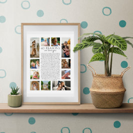 Poster 40 razões pelas quais amamos você colagem de fotos