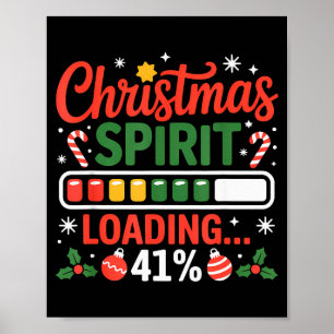 Poster 41 Meme Espírito de Natal Carregando 41% Quatro Um