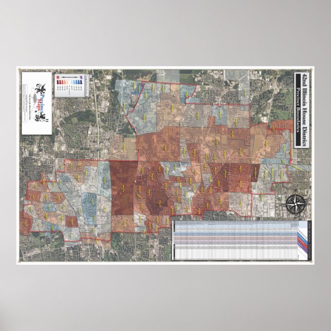 Pôster 42.o Distrito da Casa de Illinois - General 2008 (Frente)