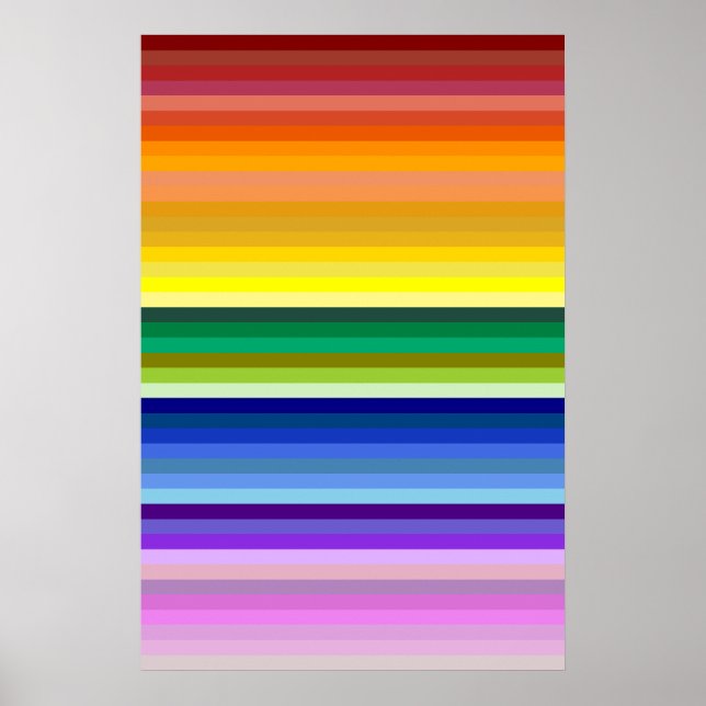 Poster 42 Stripes Espectro Arco-Íris (Frente)