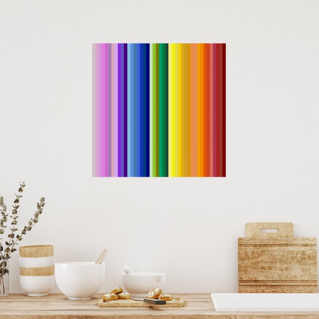 Poster 42 Stripes Espectro Arco-Íris (Cozinha)