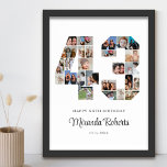 Poster 43º Aniversário Número 43 Colagem Personalizada de<br><div class="desc">Comemore o 43º aniversário com este poster de colagem de fotos número 43 personalizado. Este presente personalizável também é perfeito para o aniversário de casamento. É uma maneira excelente de mostrar memórias preciosos do seu casamento e da sua vida casada. A poster apresenta uma coleção de fotos capturando aqueles momentos...</div>