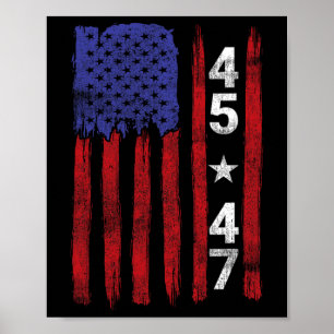 Poster 45 47 Eleição Presidencial Trump 2024 U Patriótica
