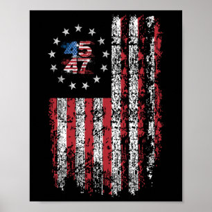 Poster 45 47 Presidente 47 Presidente da América Bandeira