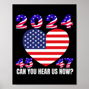 Poster 45 E 47 Presidente Donald Trump American Flag 202