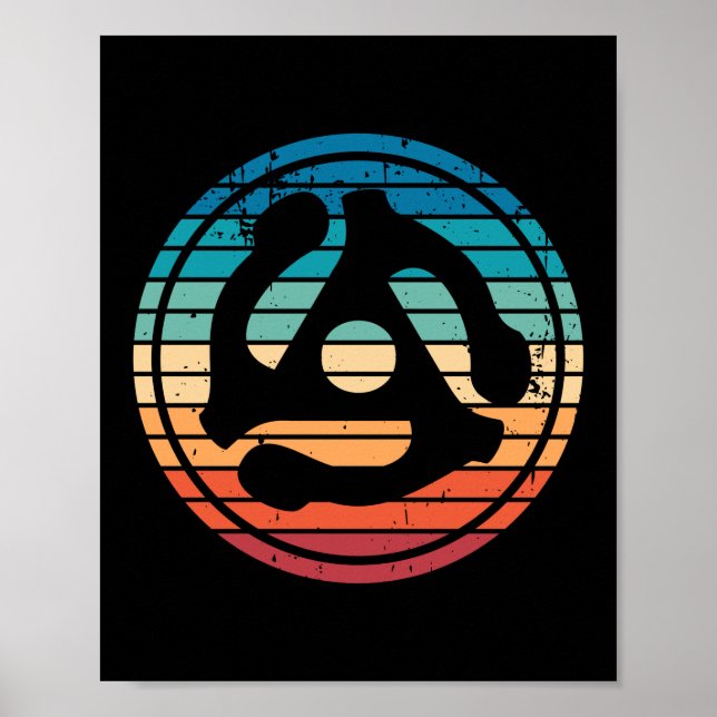 Poster 45 Gift 60s 70s Music Gift (Presente de música par (Frente)