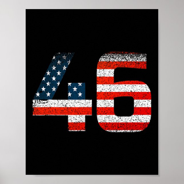 Poster 46 Joe Biden 46.º Presidente 2020 Bandeira America (Frente)