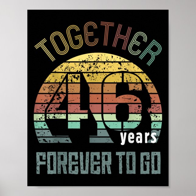 Poster 46th Years Wedding Anniversary For Couples Matchin (Frente)