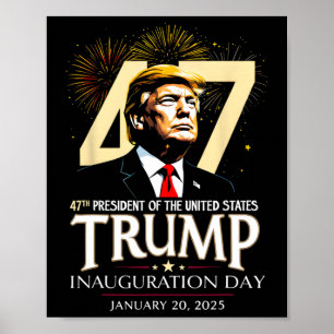 Poster 47º Dia da Posse do Presidente Trump 20 de Janeiro