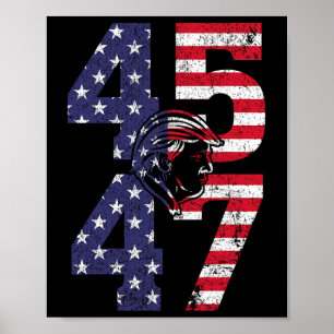 Poster 47 As Pessoas 2024 Ficam Com Bandeira Americana 1
