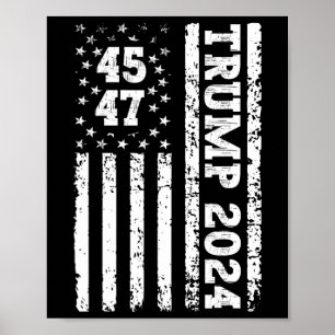 Poster 47 Trump 2024 American Flag 2