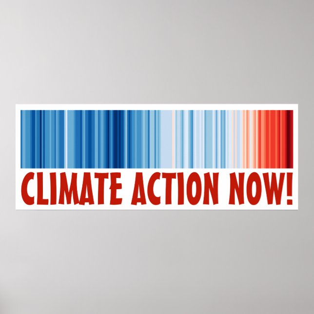 Poster 48"x18" Ação Global de Aquecimento Climático AGORA (Frente)
