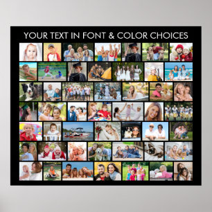 Poster 49 Colagem de Fotos Formas Múltiplas Personalizada