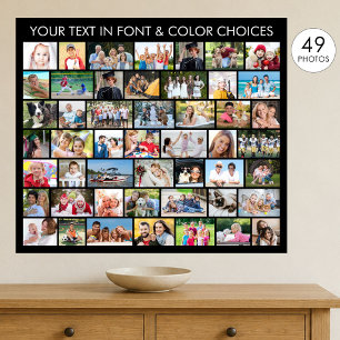 Poster 49 Colagem de Fotos Múltiplas Formas Personalizada