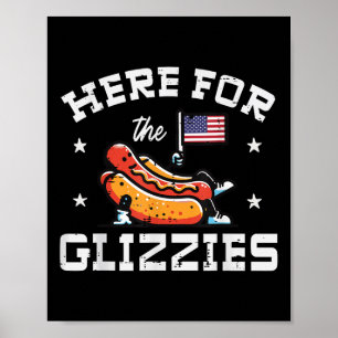 Poster 4 De Julho Aqui Para Glizzies Hotdog Patriot Men W